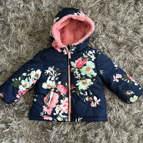 The Children’s Place Toddler Girls Reversible Coat - Picture 1 of 5